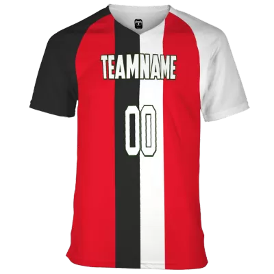 Custom Mens Sublimated V-Neck T-Shirt - customjerseykit