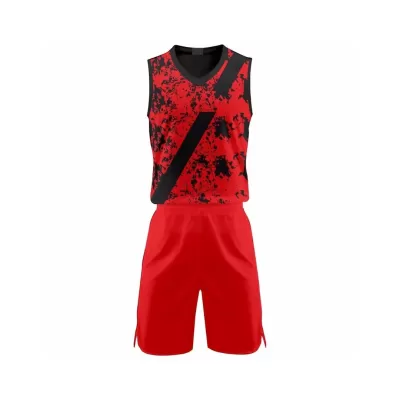 Diseñar Camisetas Baloncesto Beth Rojo - customjerseykit