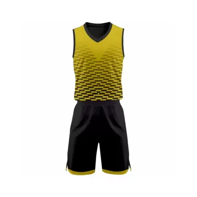 Diseñar Camisetas Baloncesto Ribut Amarillo - customjerseykit